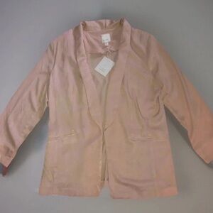 LC Lauren Conrad Lightweight Cameo Rose Blush Blazer Jacket‎ Women's Size 8 NWT